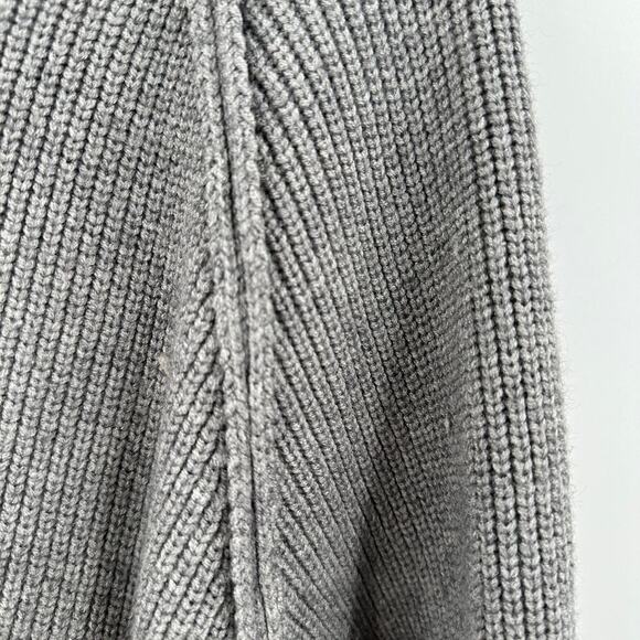 Gray Turtleneck Sweater with Red Heart Patches - Picture 10 of 15